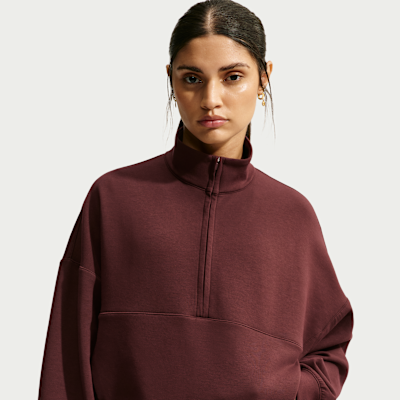 Nike 24.7 ImpossiblySoft Women's Dri-FIT Oversized 1/2-Zip Top